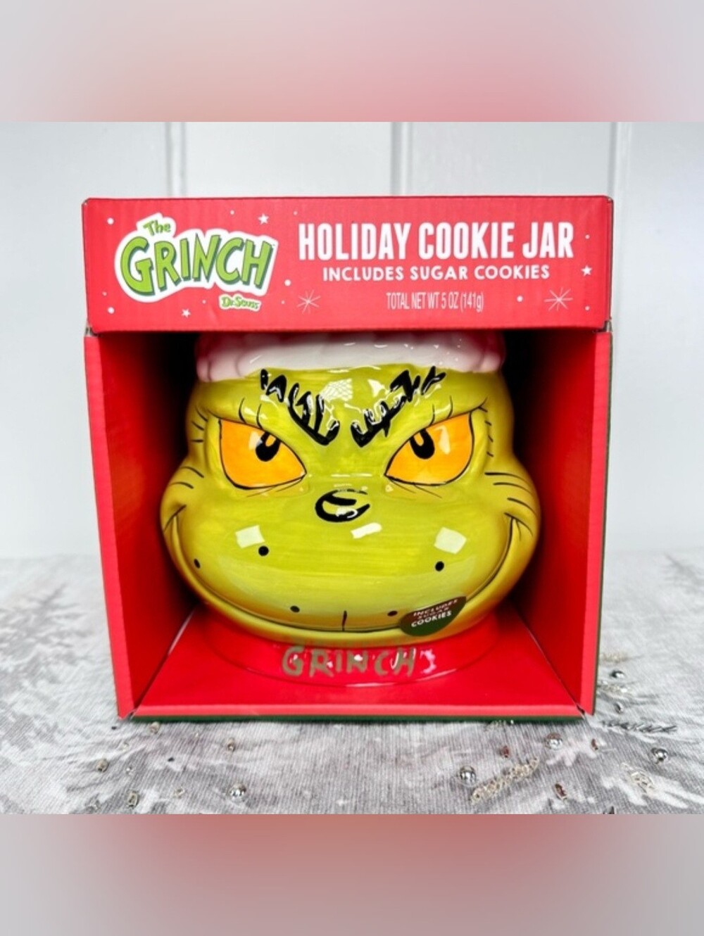 Dr. Seuss "The Grinch" Holiday Cookie Jar - New In Box!!!